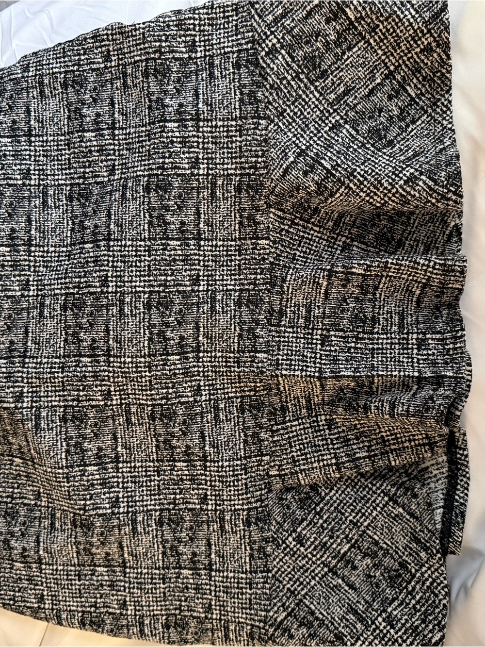 Banana Republic Black and White Plaid A-Line Mini Skirt
